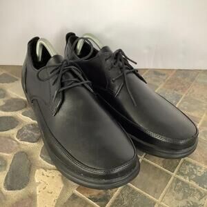 Aetrex Black Leather Men’s Size 10.5 M Dale Classic Lace-Up Shoes New